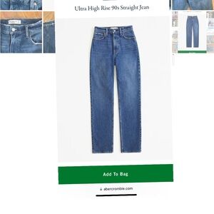 A&F 90’s Straight Ultra High Rise Jeans